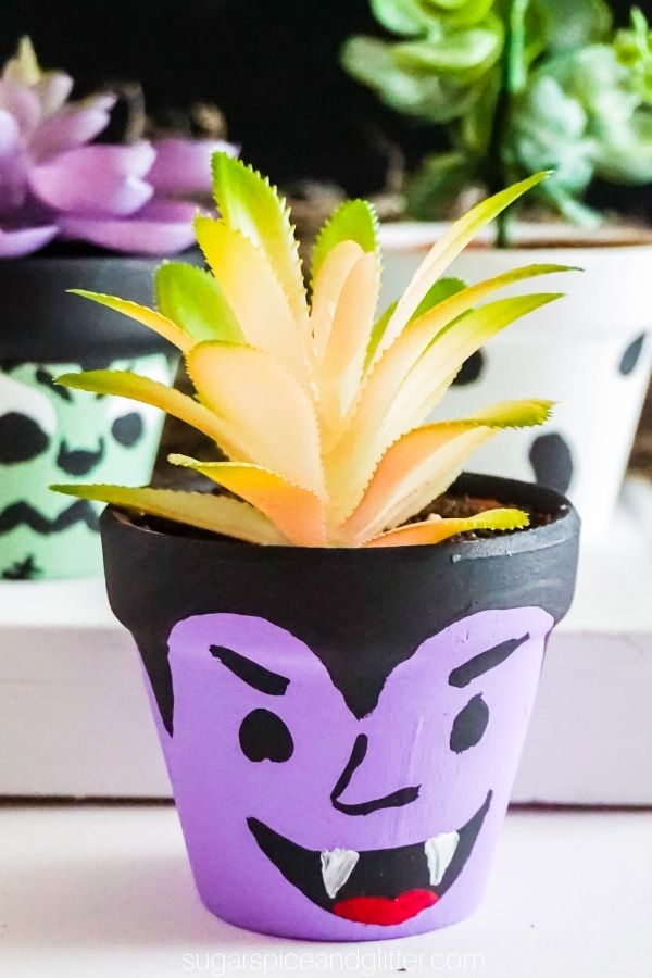 Painted Halloween Plant Pots