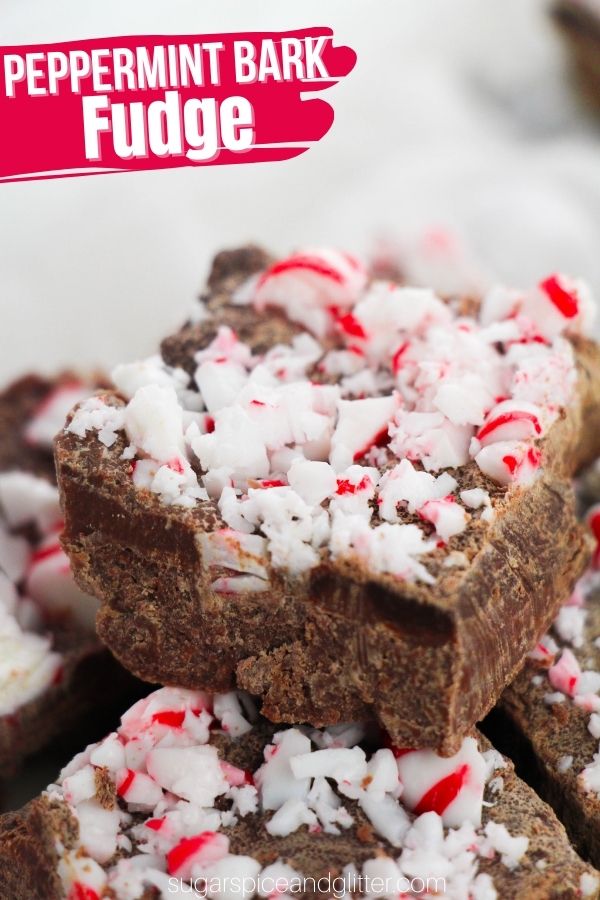 A super simple 3-ingredient chocolate peppermint fudge perfect for gifting or bringing along to holiday events. This easy fudge is irresistibly refreshing with the perfect balance of chocolate and peppermint flavors, with a luxurious fudge texture that makes this recipe seem more complicated than it is.