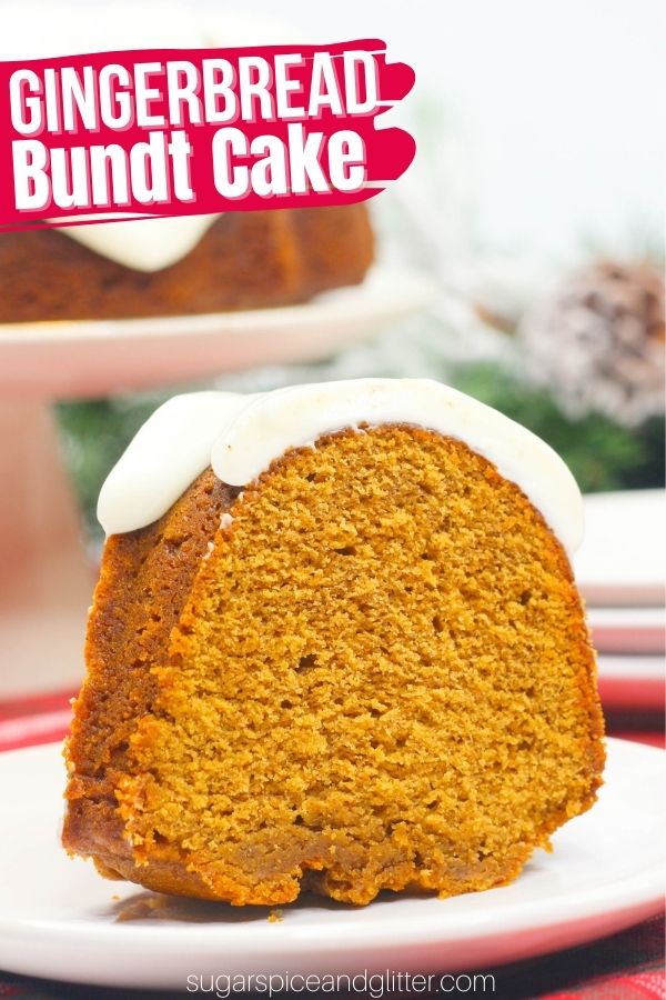 A tender and warmly spiced gingerbread bundt cake with luscious cream cheese frosting is the perfect nostalgic Christmas dessert to serve to a crowd. This cake whips up quickly but still makes a gorgeous presentation with very little decorating required.