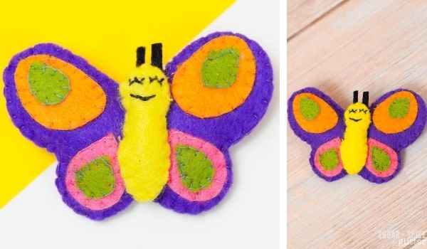 1x Felt Decoration Thread Kit Butterfly Sewing Craft Tool Hobby Art UK 