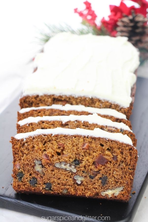 Traditional Fruitcake with Cream Cheese Frosting