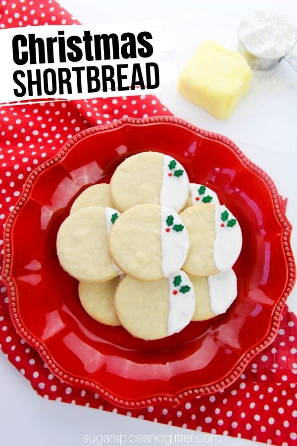 White Chocolate Dipped Christmas Shortbread ⋆ Sugar, Spice and Glitter