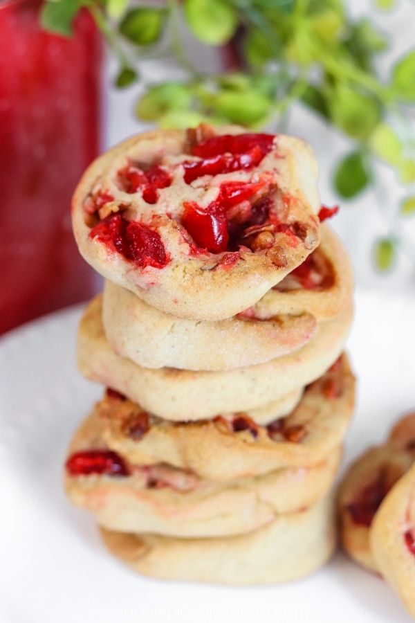 Cherry Pecan Pinwheel Cookies