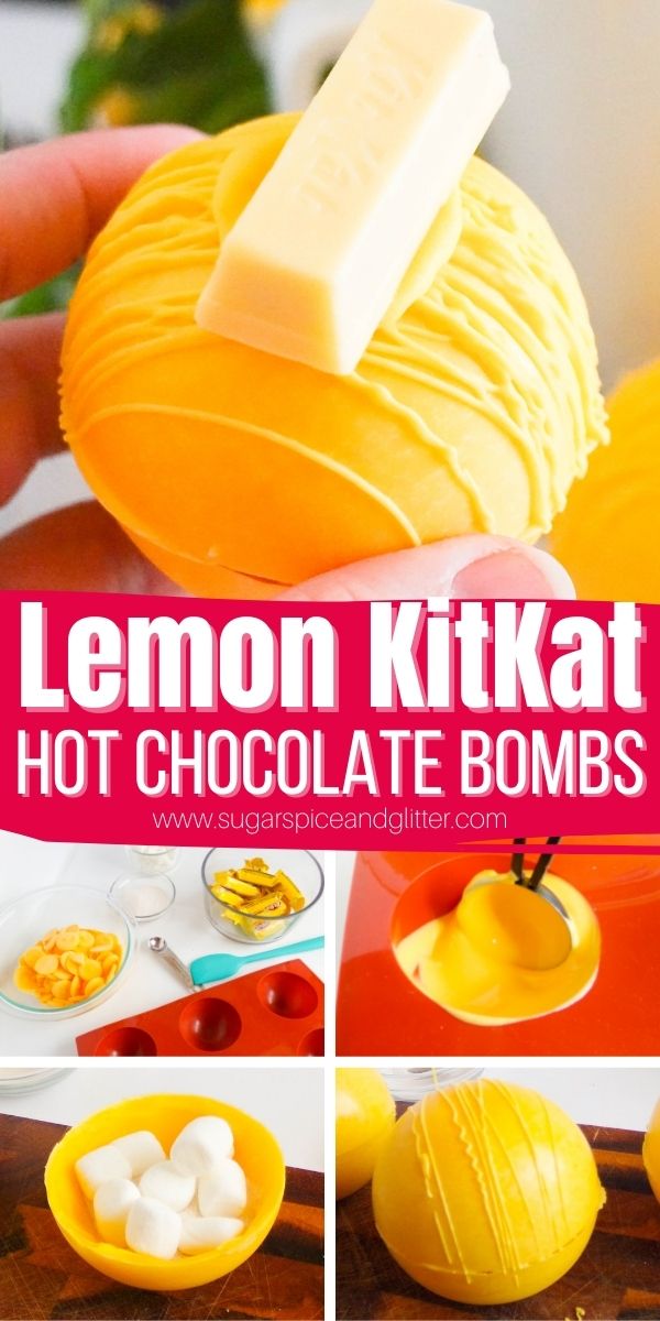 How to make a lemon meringue hot chocolate bomb - the perfect bright and citrusy treat for winter. These lemon hot chocolate bombs are an indulgent treat and make for a great homemade gift!