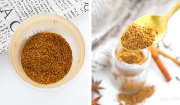 in-process images of how to make Chinese Five Spice
