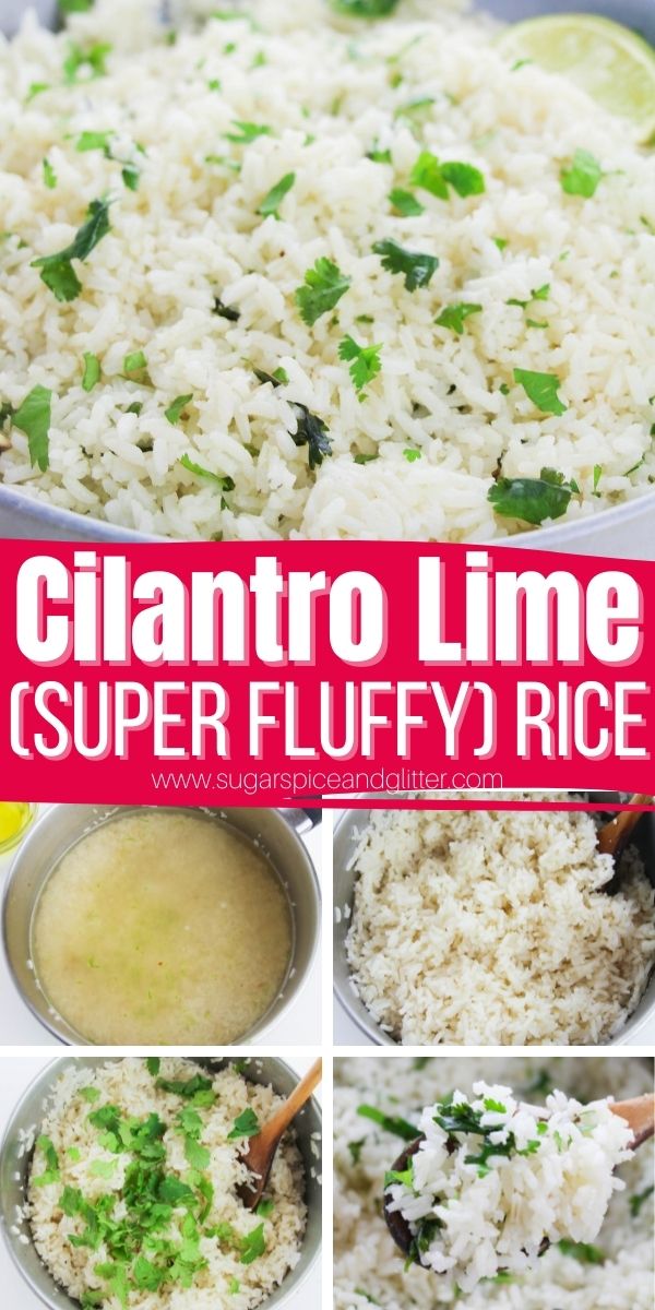 A quick and easy side dish perfect for serving alongside your favorite Mexican or Latin-inspired recipes, this easy Cilantro Lime Rice tastes just like Chipotle's version.