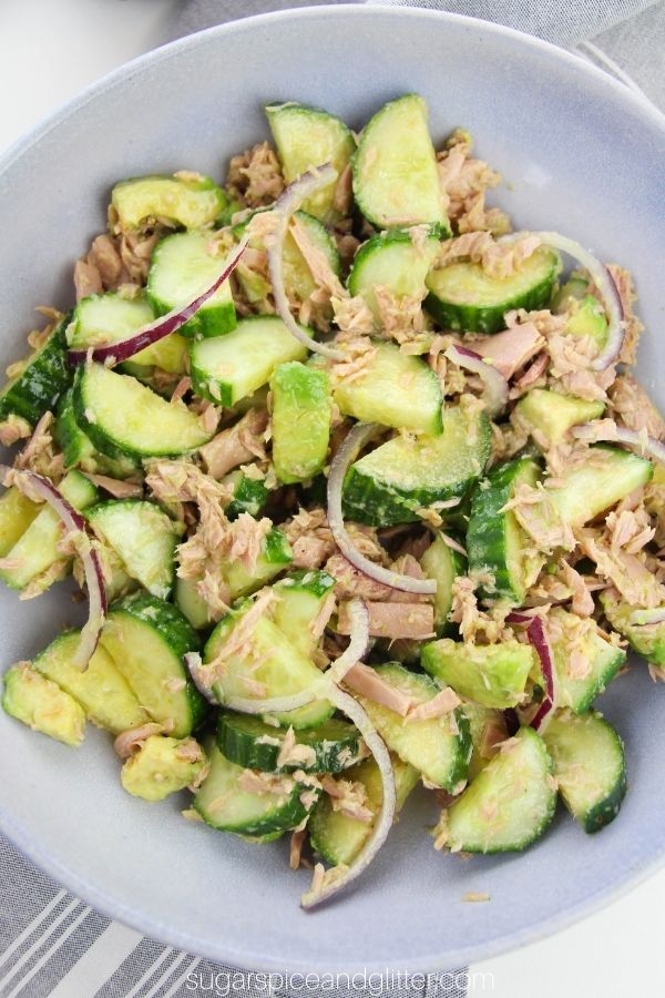 Tuna Cucumber Salad with Avocado