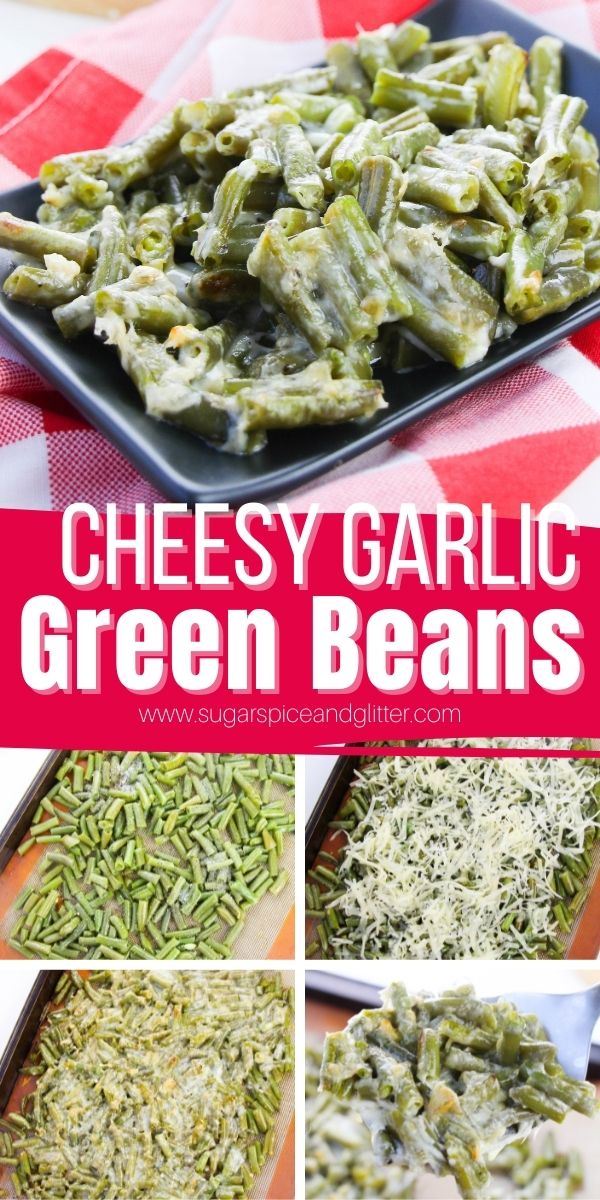 A simple green bean side dish perfect for pairing with so many different meals, today's Cheesy Garlic Parmesan Green Beans can be made in the oven or air-fryer and using fresh or frozen green beans.