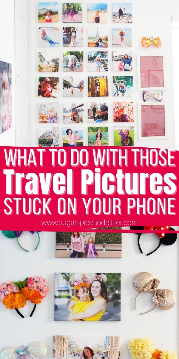 If you have hundreds of travel pictures stuck on your phone where no one else can enjoy them, it's time to do something about it! Today we're sharing ideas for what to do with all those gorgeous family photos - plus a discount code to one of our favorite photo gift sites!