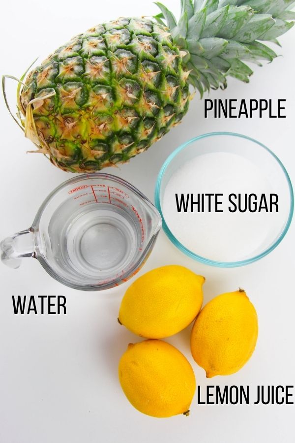ingredients needed to make pineapple lemonade