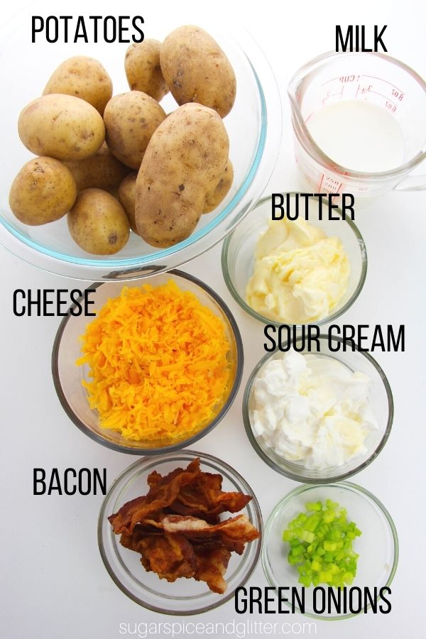 ingredients needed to make twice baked potatoes