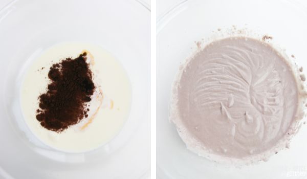 in-process images of how to make cookies and cream cold brew coffee