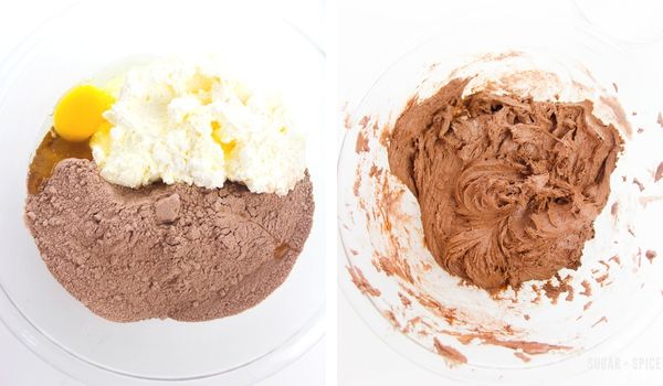 in-process images of how to make cool whip cookies