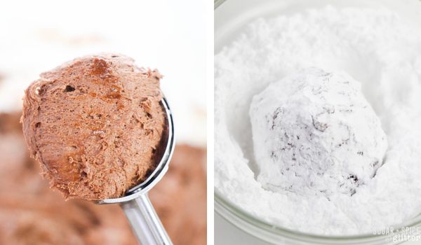 in-process images of how to make cool whip cookies