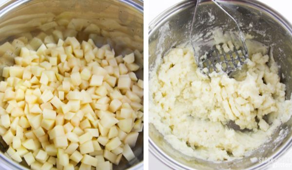 in-process images of how to make cottage pie