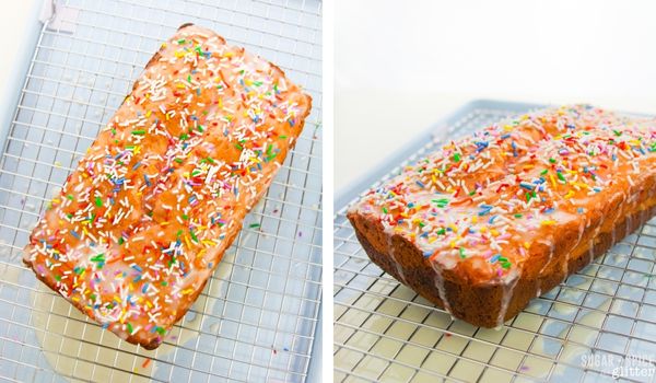 in-process images showing how to make Neapolitan ice cream bread