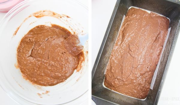 in-process images showing how to make Neapolitan ice cream bread