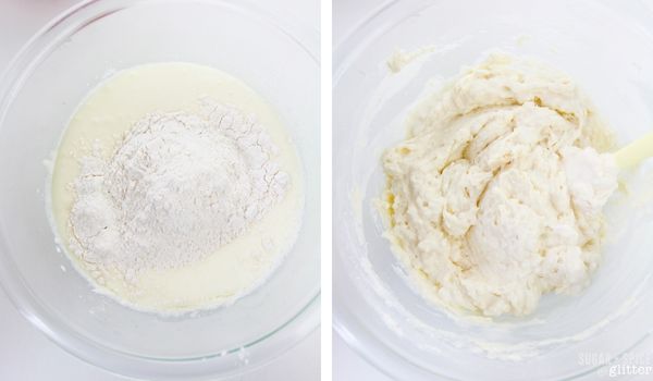 in-process images showing how to make Neapolitan ice cream bread