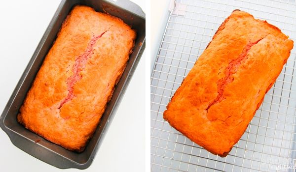 in-process images showing how to make Neapolitan ice cream bread