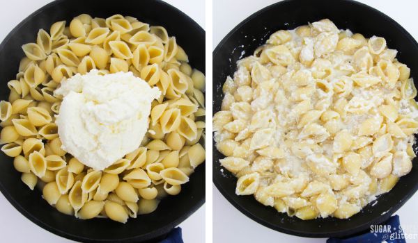 in-process images showing how to make lemon ricotta pasta