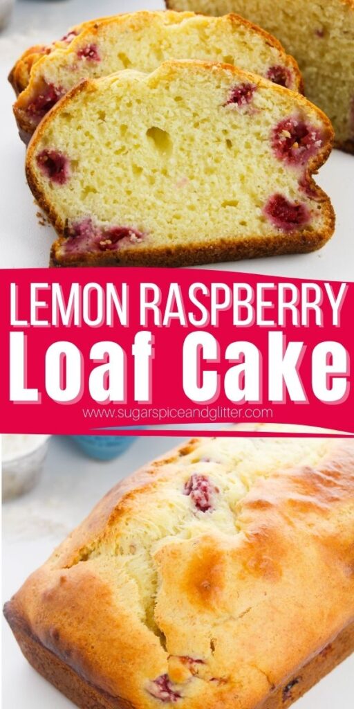 The perfect tea cake to serve with coffee - whether it's in the afternoon with friends, or as dessert after a delicious meal. This Lemon Raspberry Loaf Cake is tender, light and fluffy with a sweet, lemony flavor and bursts of fresh raspberry tartness throughout.