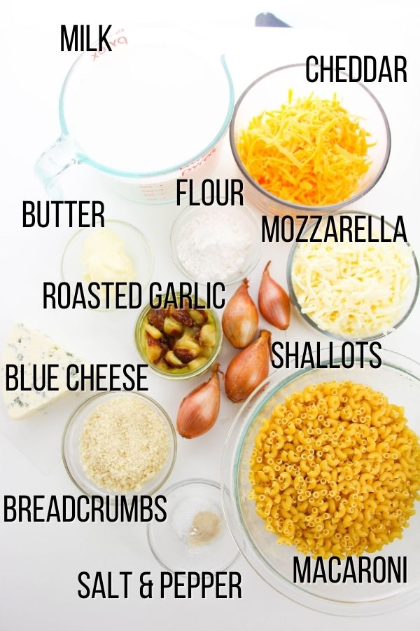 ingredients needed to make blue cheese mac and cheese