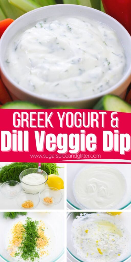 A quick and Healthy Dill Dip recipe that pairs perfectly with fresh vegetables and comes together in minutes. Skip the store-bought dips and make this fresh dill yogurt dip for a protein-packed, crowd-pleasing option the whole family will love.