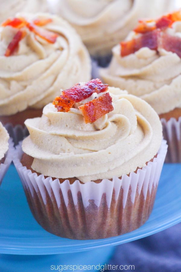 Maple Bacon Cupcakes with Brown Sugar Frosting