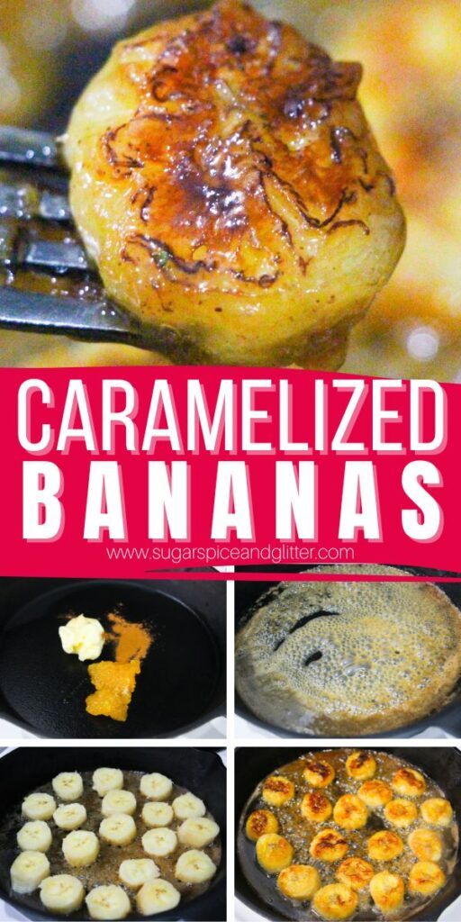 These Easy Honey Caramelized Bananas are a warm, sticky, sweet, buttery treat perfect for using as a topping on your favorite brunch items or an ice cream sundae. Our method for making caramelized bananas involves no brown sugar or alcohol and takes about 10 minutes to whip up - making it the perfect little indulgence any day of the week! 
