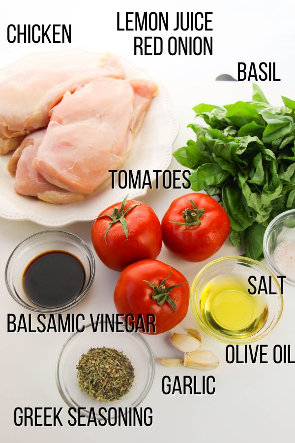 ingredients for bruschetta chicken