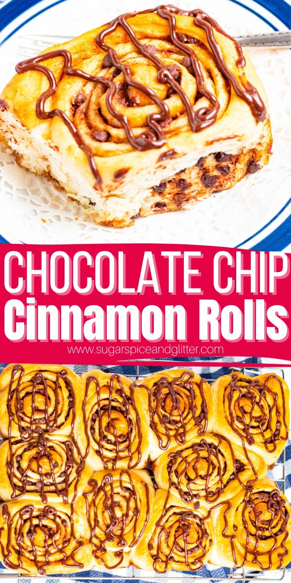 Chocolate Chip Cinnamon Rolls ⋆ Sugar, Spice and Glitter