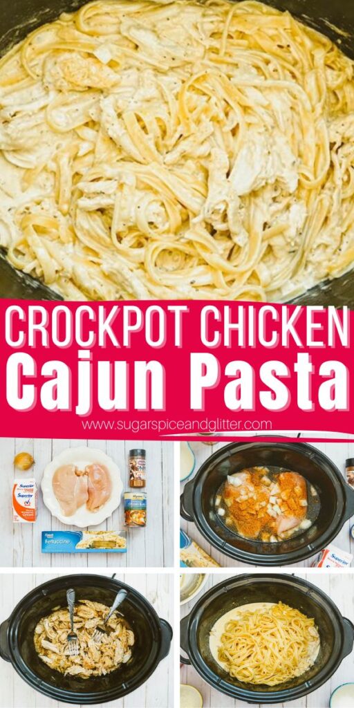 A copycat Red Lobster recipe the whole family will love, this Crockpot Cajun Chicken Pasta features tender fettuccine pasta coated in a silky and spicy cajun-infused Alfredo sauce. It's the perfect weeknight meal when you're craving some restaurant-worthy pasta.