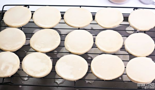 in-process images of how to make apple cider cookies