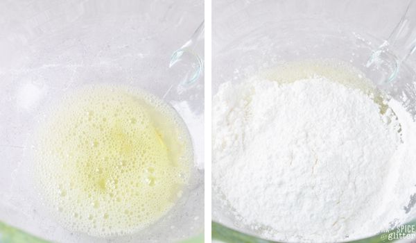 in-process images of how to make meringue cookie pops
