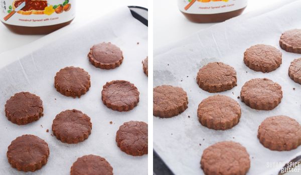 3-Ingredient Nutella Cookies in-process images showing how to make nutella cookies
