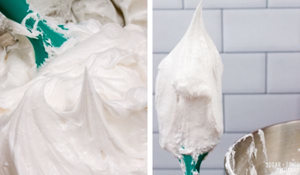 in-process images of how to make pumpkin spice meringues