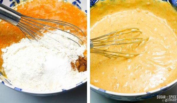 in-process images of how to make sweet potato bread