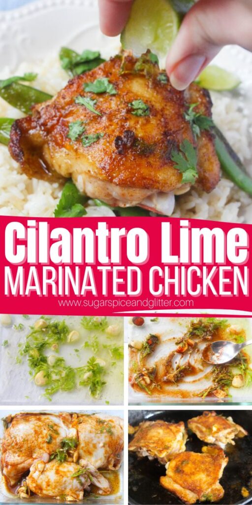 Cilantro Lime Chicken Skillet recipe is packed with bold citrus flavor, garlic and spices with a golden, crunchy finish. A quick and easy one-pan dinner perfect for busy nights or meal prep, this easy marinated chicken recipe is perfect for serving on rice, warm flatbread or along roasted vegetables.