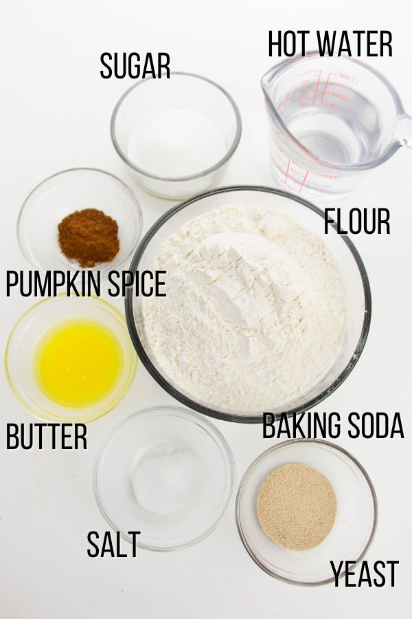 ingredients needed to make pumpkin spice pretzel bites