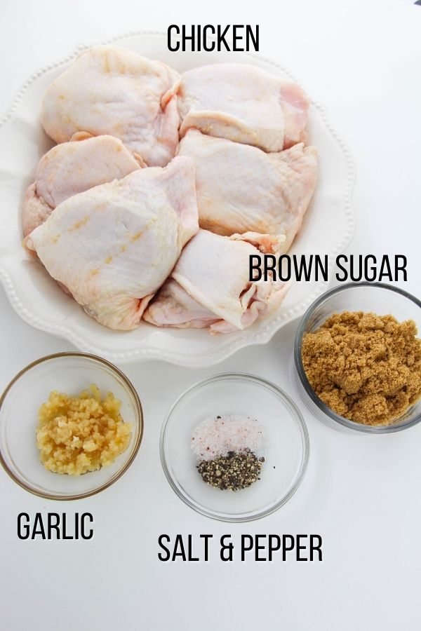 ingredients needed to make brown sugar garlic chicken