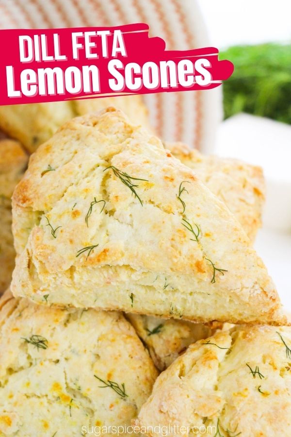 Lemon Feta Dill Scones are buttery and rich, with that perfect crumbly exterior and light, fluffy interior. The use of lemon and dill helps to lighten them up while the feta cheese adds a welcome hint of salty flavor, making these scones irresistible.