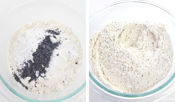 in-process images of how to make lemon poppyseed cookies