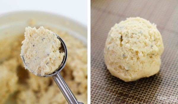 in-process images of how to make lemon poppyseed cookies