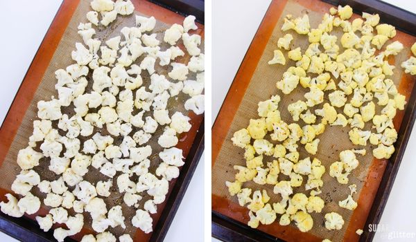 in-process images of how to make loaded cauliflower soup