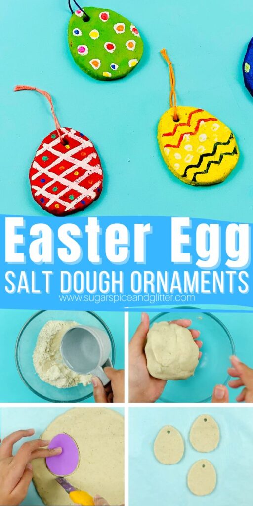 A classic Easter craft you can make with everyday kitchen ingredients, today’s Salt Dough Easter Egg Ornaments is one of our favourites to make year after year!