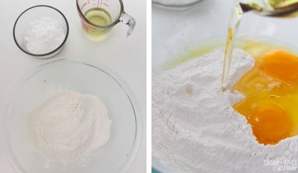 in-process images showing how to make lemon thumbprint cookies
