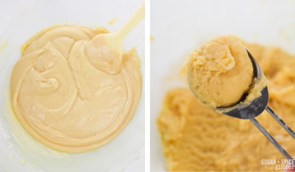 in-process images showing how to make lemon thumbprint cookies