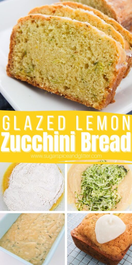 The perfect summer snack for lemon lovers, today's Glazed Lemon Zucchini Bread is a tender, sweet and tangy quick bread that makes the best use of the bountiful lemons and zucchinis of summer.