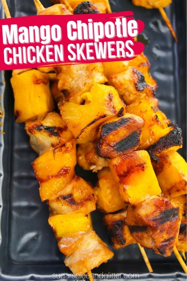 Grilled Mango Chipotle Chicken Skewers