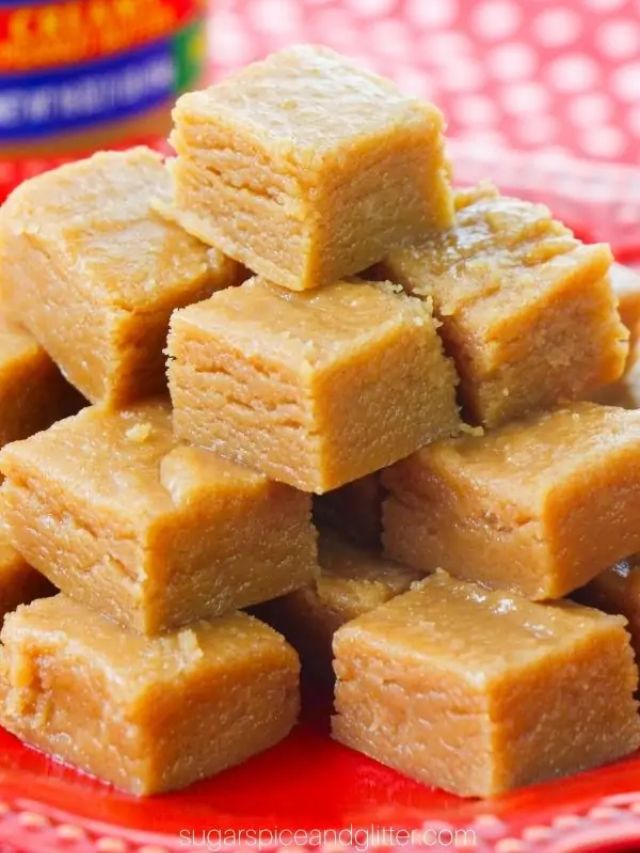 Old-Fashioned Peanut Butter FudgeClose up image.